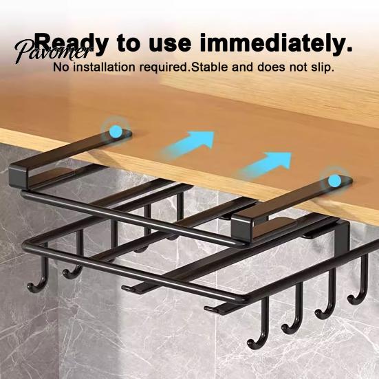 Under Cabinet Storage Iron Cutting Board Rack, Anti-slip Under Cupboard Hanging Kitchen Sink Accessory Organizer, Space Saving Drying Rack for
