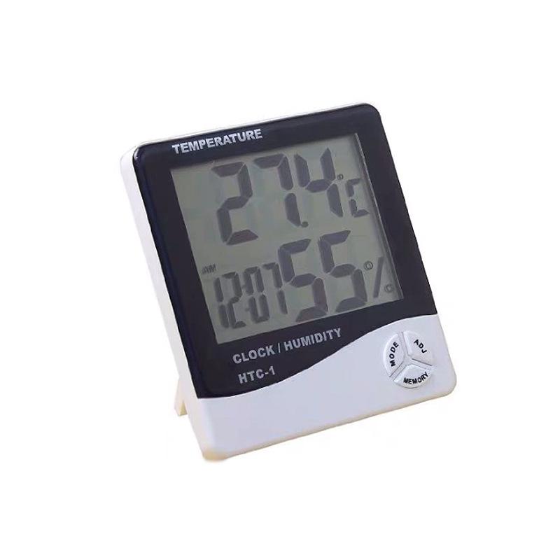 HTC-1 Large Screen Indoor Electronic Household Temperature and Humidity Meter Alarm Clock