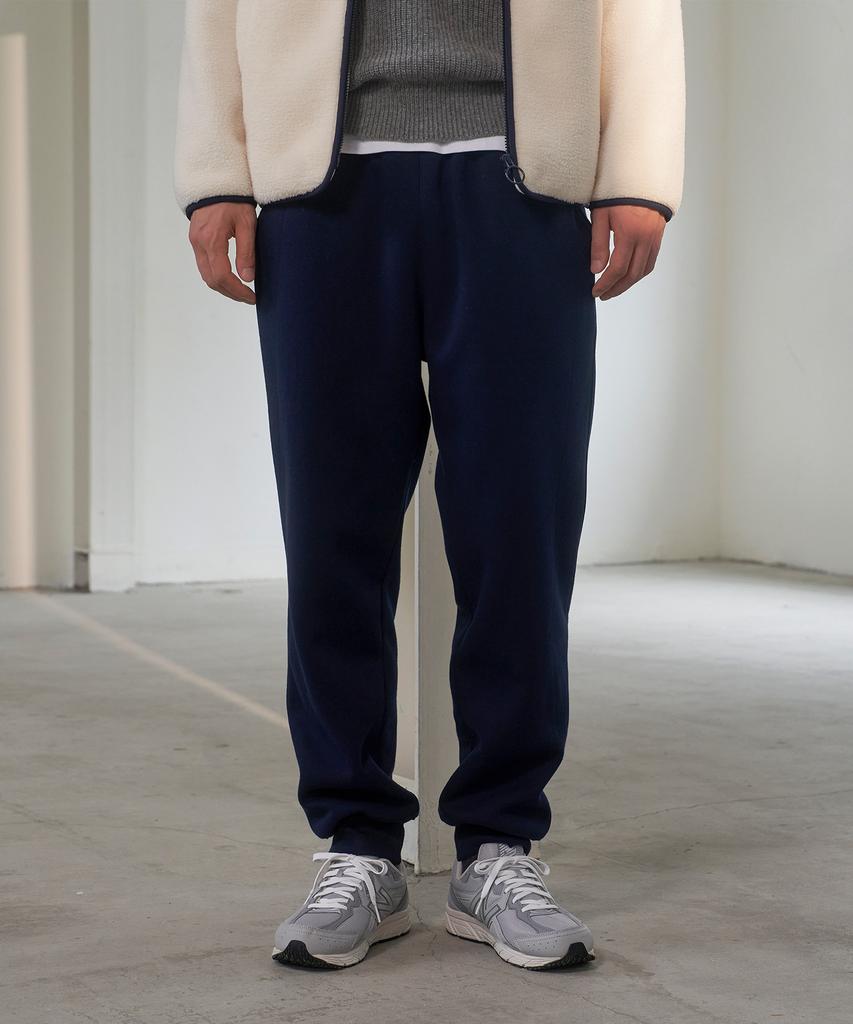 BASIC HOUSE Cp French Bonded Jogger Pants Navy Lwpt7151
