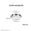 304 Stainless Steel Round Dinner Plates