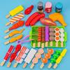 Children's Pretend BBQ Set: Kitchen Play Barbecue Skewers with Simulation Food