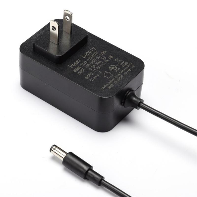 24W DC12V2A/24V1A Universal Power Adapter 5.5x2.5mm/5.5x2.1mm Tip for LED Camera Routers International Voltages 100-240V