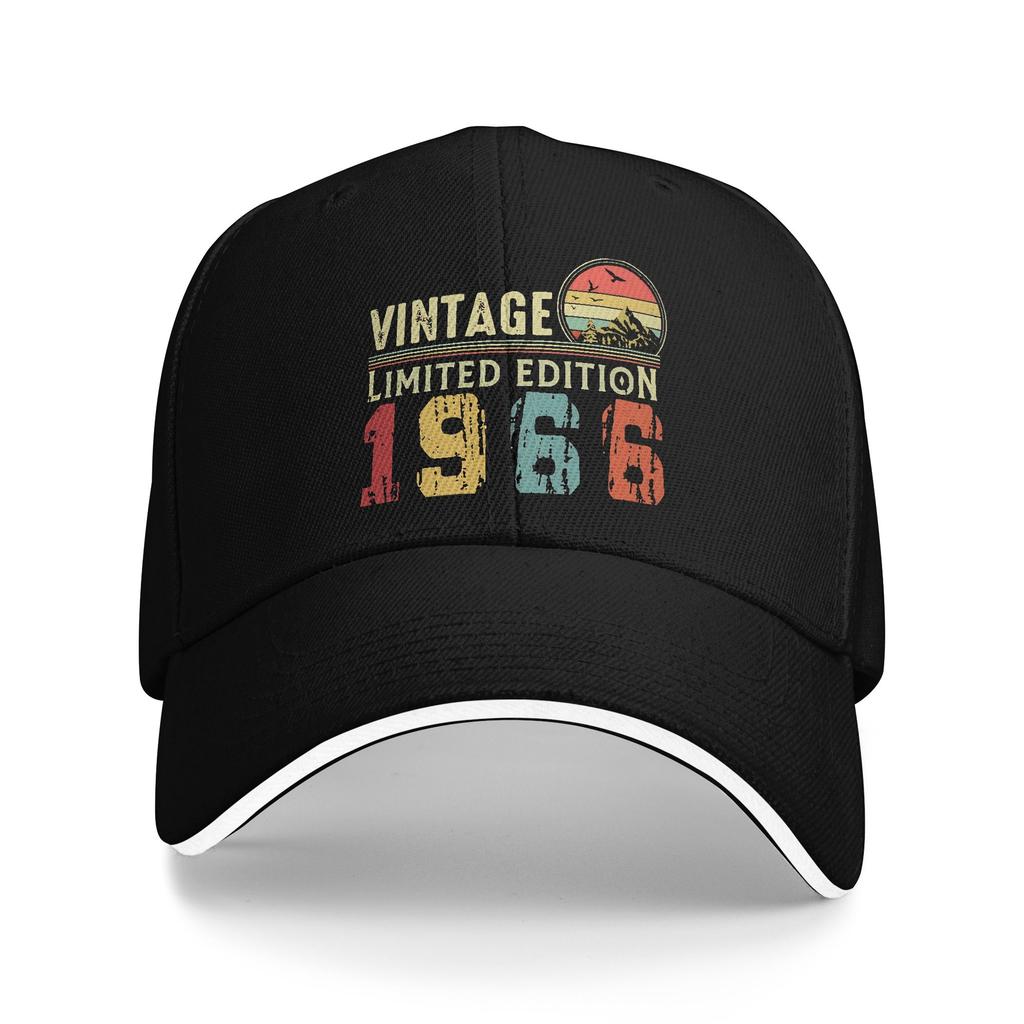 Geboren 1966 Vintage 60 Jahre alt lustig 60. Geburtstag Merch Herren Damen Baseballkappen Truckerhut Mode Formelle Kopfbedeckung