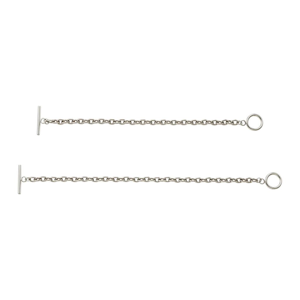 Paar-Armband 2er-Set Mantel Pärchen Allergiefrei Chirurgenstahl Unisex Unisex 18cm 21cm [Weißklee] & 4SBR041SV&4SBR041SV