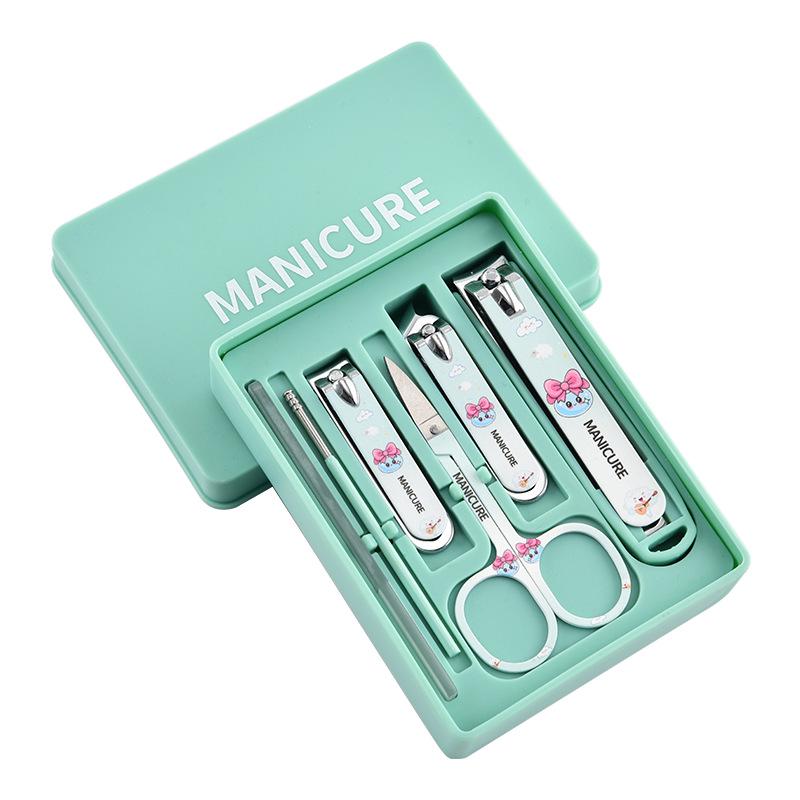 6-Piece Stainless Steel Anti-Splash Nail Clipper Set for Manicure and Pedicure