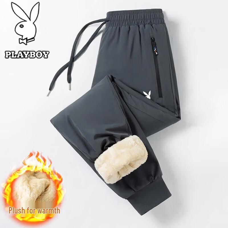 Playboy Men's Fleece-Lined Warm Pants