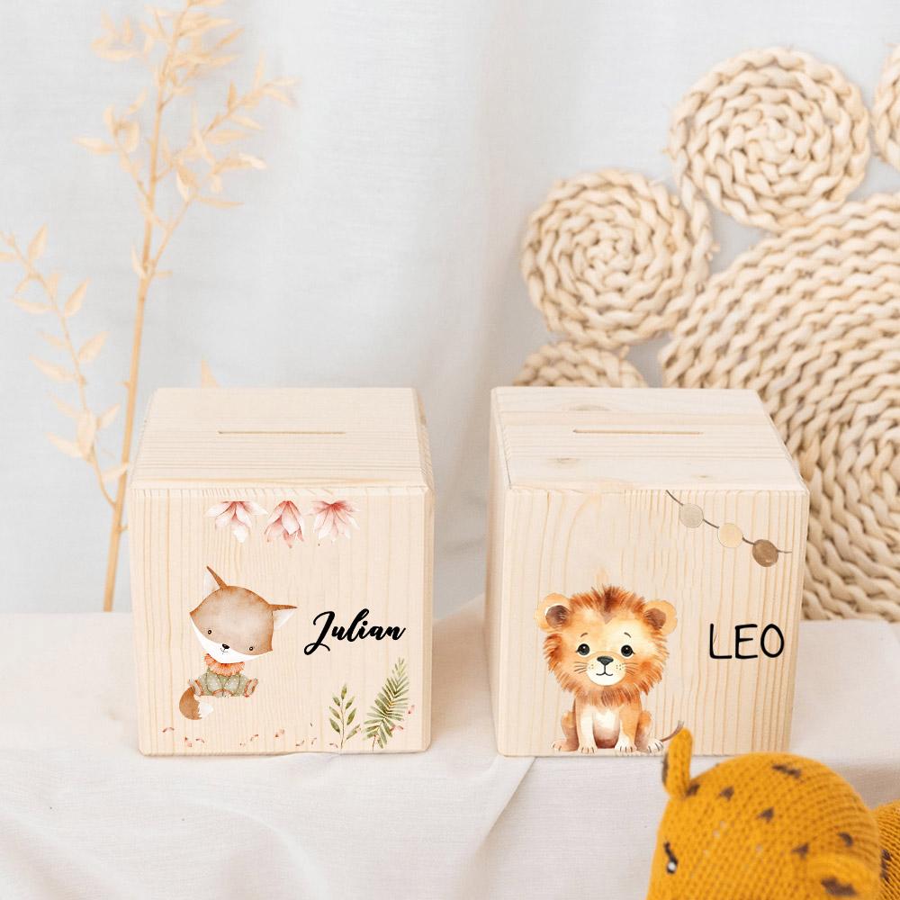 

Personalized Child Money Box Wooden Piggy Bank Baby Gift Boy Girl Baptism Gifts Child Money Box Birthday Gift Easter Gifts