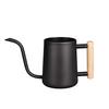 IMEEA Watering Can, 1000ml, Stainless Steel with Wooden Handle, Stylish Gardening Tool, Black