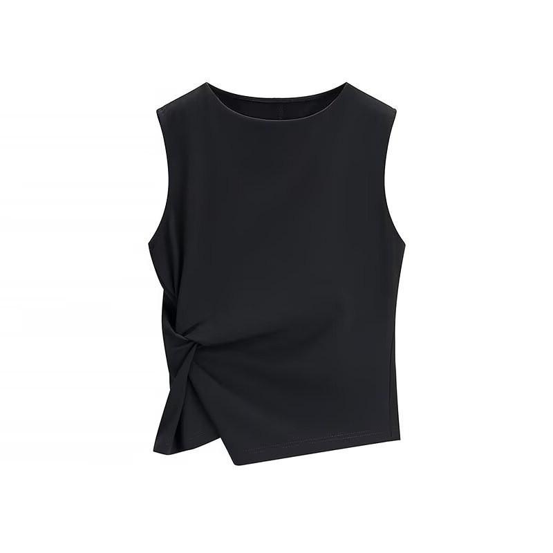 

BM&MD&ZA Элегантный летний женский комплект: топ с узлом и юбка-полусолнце L