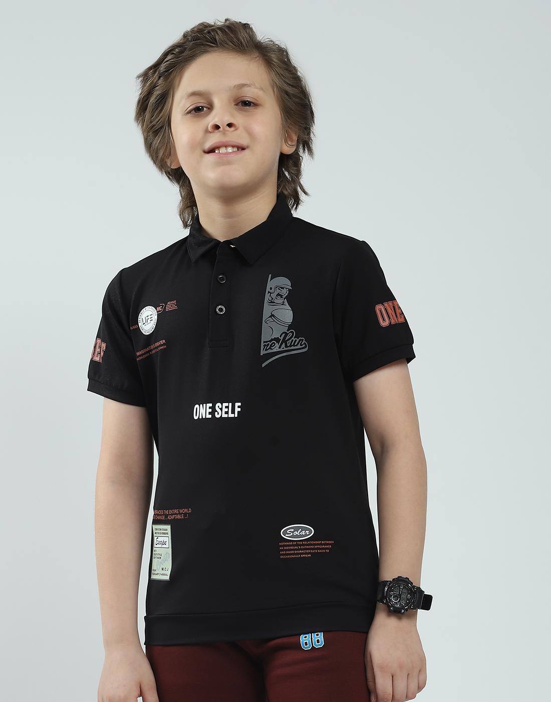 

Monte Carlo Boys s Regular Fit Printed Polo Half Sleeve T-Shirt 9-10 Years чёрный