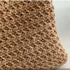 Casual Bohemian Straw Shoulder Bag Houndstooth Hollowed Out Weave Tote Bag Handbag Large Capacity Beach Bag Outdoor