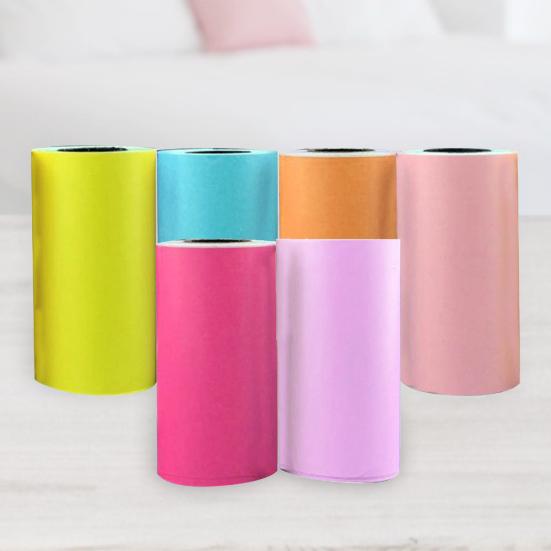 1 Roll Photo Printing Sticker Durable Self-adhesive Thermal Sticker Colorful Thermal Sticker for Office