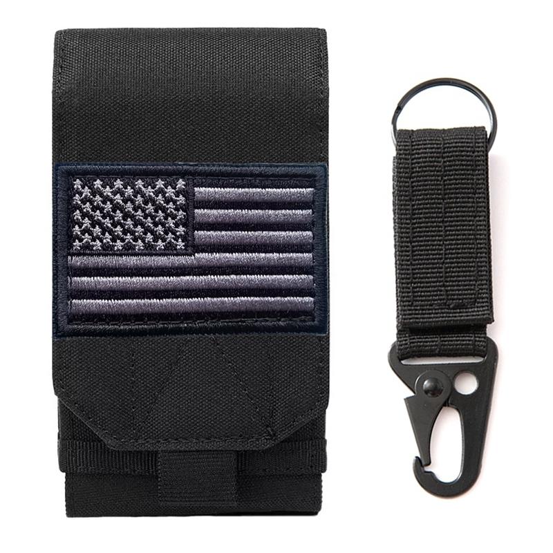Double Molle Laser Cell Phone Pouch Tactical Belt EDC Pouch Holder Waist Accessories Bag Outdoor Camping Mobile Phone Pack Bag