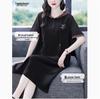 Fashion Casual Hooded Sweatshirt Dress, Plus Size, Embroidered, Slimming, Long Length Women's Clothing, 2025 Collection