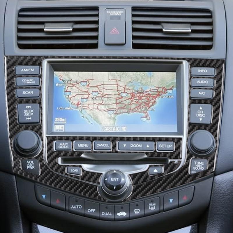 for Accord car interior modification carbon fiber central multimedia decoration stickers for 03-07