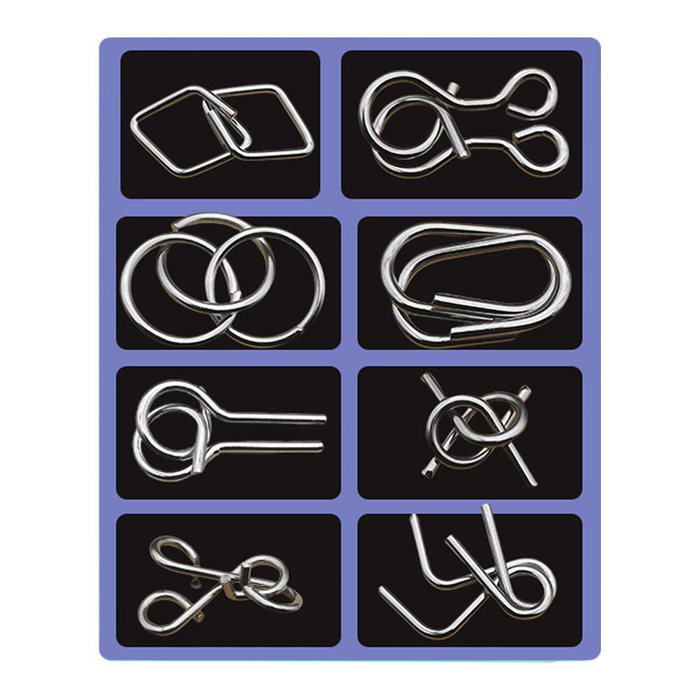 Metal Montessori Puzzle Wire Mind Brain Teaser Puzzles Children Adults Interactive Game IQ Mind Brain Teaser Puzzles