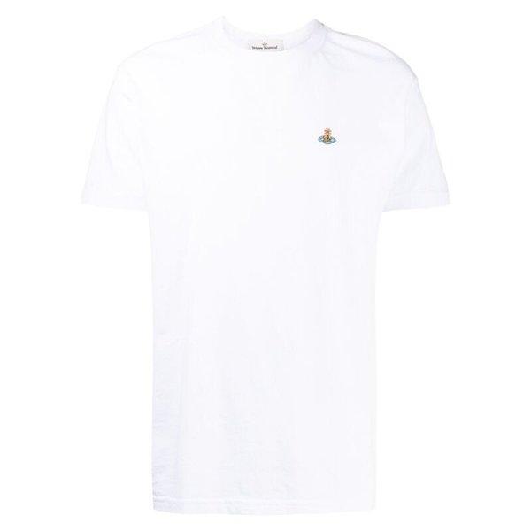 Vivienne WesTwood ShorT Sleeve Logo Embroidery T shirT whiTe 3g010006 white XXL