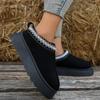 fashion 2024New Autumn and Winter Fashion New Solid Color Round Toe Warm Casual Comfortable Plus Velvet Thick Bottom Women's Ankle Boots