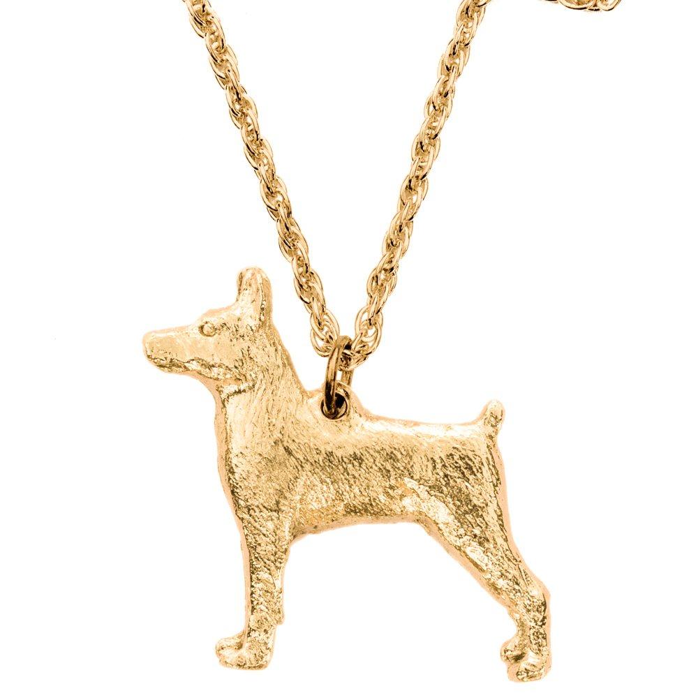 Miniature Pinscher, British-made Art Dog Pendant Necklace Collection