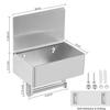 Stainless Steel Wipes Holder Bright Tissue Holder Bathroom Black Wipes Holder No Punching