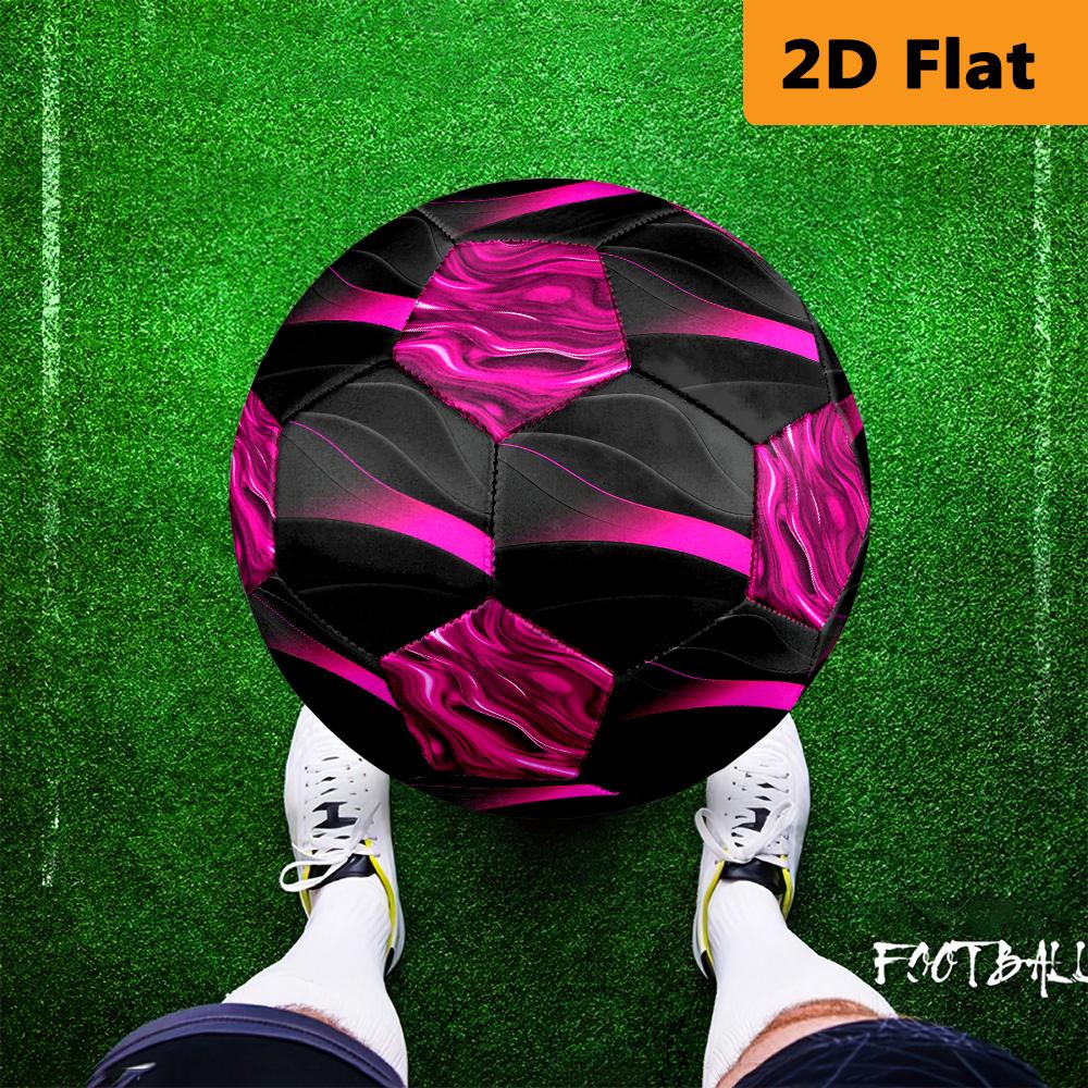Black Neon Pink Size Soccer Ball High Elasticity Match Universal Unique Gift Magenta Fluid Swirl Soccer Ball Suitable For Both Training And Competitio