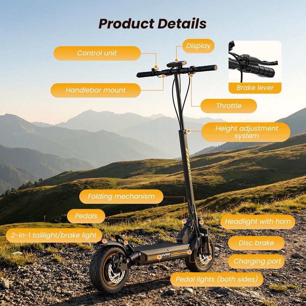 Monopattino Elettrico Pieghevole W9Air Modalità di Velocità 6/10/15/25 km/h Motore 500W Capacità Batteria 48V 10Ah Autonomia 30–40 km