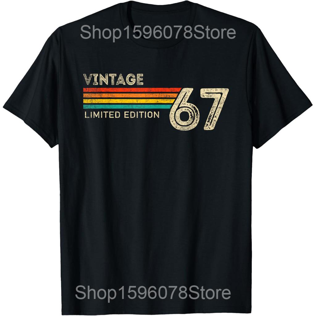 Vintage Original Born In 1967 Classic 59th Birthday TShirt Fashion T Shirts Cotton Short Sleeve Oversized Loose Tshirt Tops