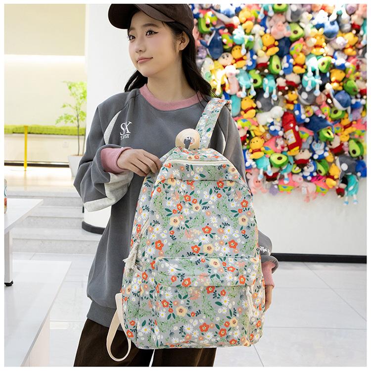 Schoolbagins Japanese cute printed girl schoolbag small fresh large capacity casual backpack, junior high school student backpack