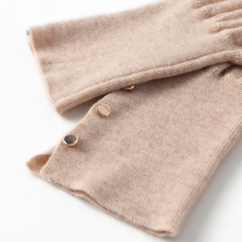 Hengyuanxiang Women's Semi-High Neck Long Sleeve Knitted Sweater