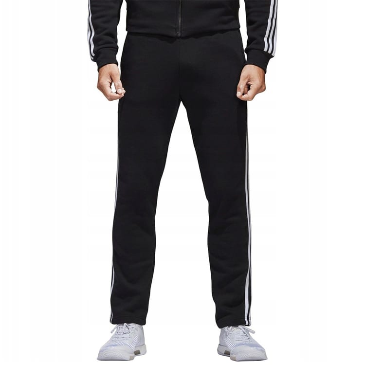 Adidas Knitted Fabric Fleece Lined Cuffed Retro Sports Pants Knitted Sweatpants Men's Black BR4083