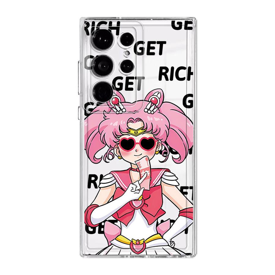 

Чехол для телефона Samsung Galaxy S26 S24 S23 Ultra Note 20 Ultra 10 S20 Plus S22 FE S25 Edge S21 Sailor Moon Galaxy S24+