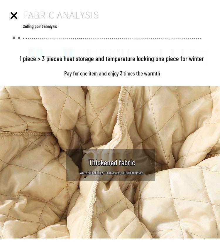 Women's Plus Size Quilted Winter Pants - Warm, Thick, Lightweight, Casual Fit