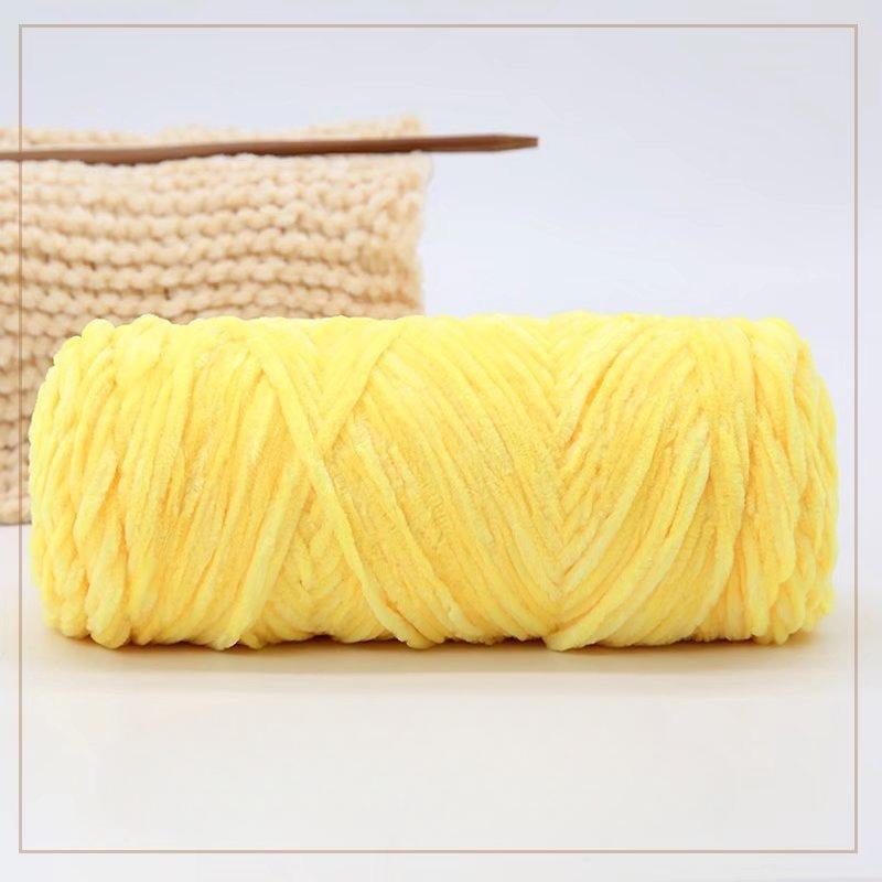 500g Chenille Soft Velvet Yarn Cotton Wool Yarn Crochet Yarn DIY Handmade Scarf Sweater Coat Blankets for Knitting Crafts