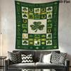 St.Patrick's Day Wall Tapestry Aesthetic Wall Hanging Printed Fabric Blanket Decorative Tapestries for Bedroom Living Room Home Decor