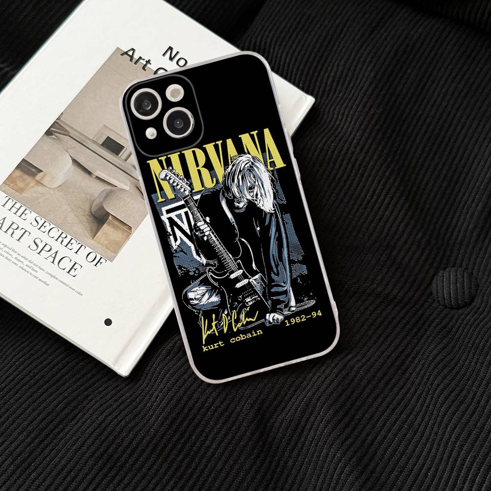 Band Hot N-NirvanaS Phone Case for iPhone 17 16 15 14 13 12 11 Pro Max Plus Soft Cover Personalized DIY