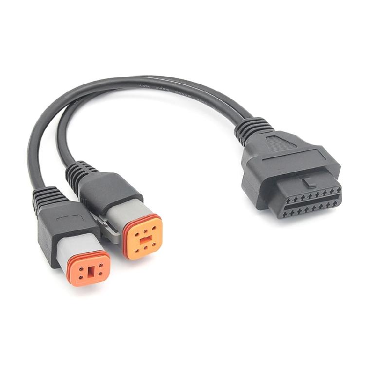 Diagnostic Scan Cable Easy Plugs & Play Accurate Diagnostics for Motorbike with 6+4 Pin Interfaces User Friendly Design