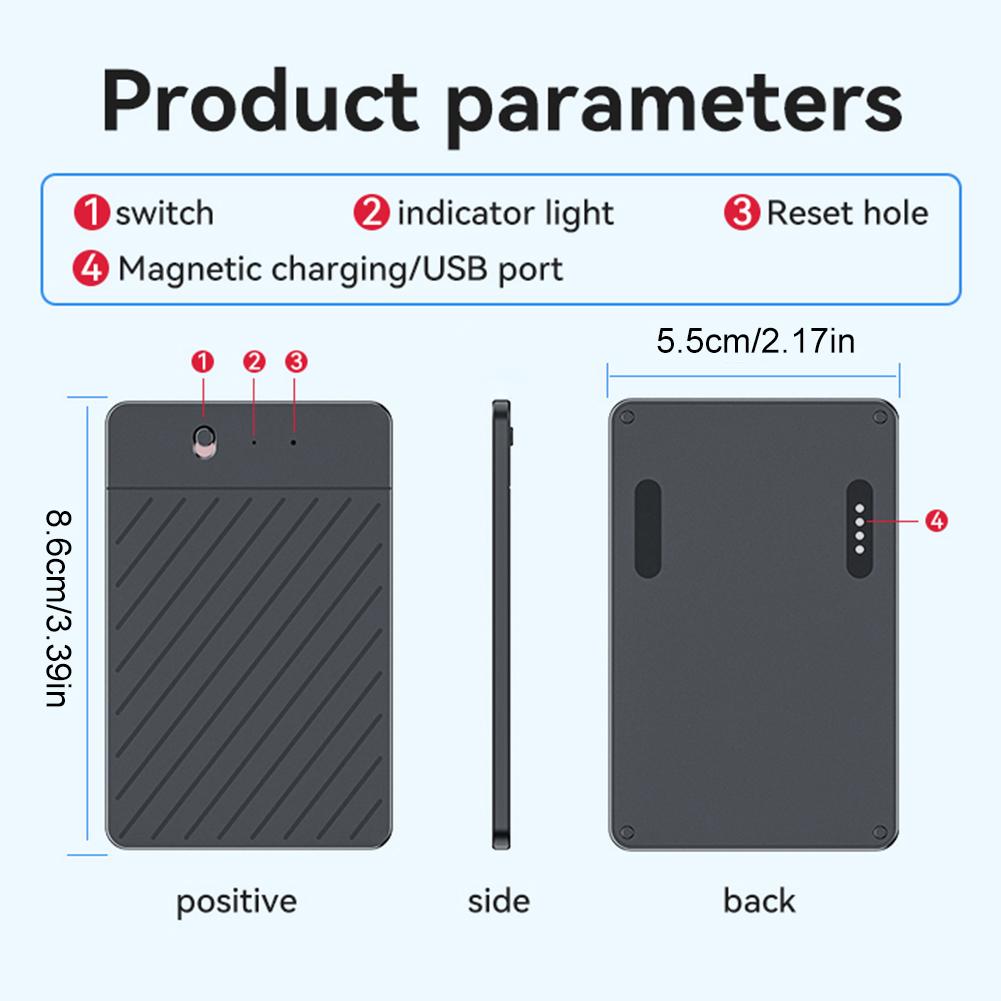 AI Voice Recorder Transcribe & Translation Real-Time Transcription Tool Rechargeable AI Notetaking Device for Office Use