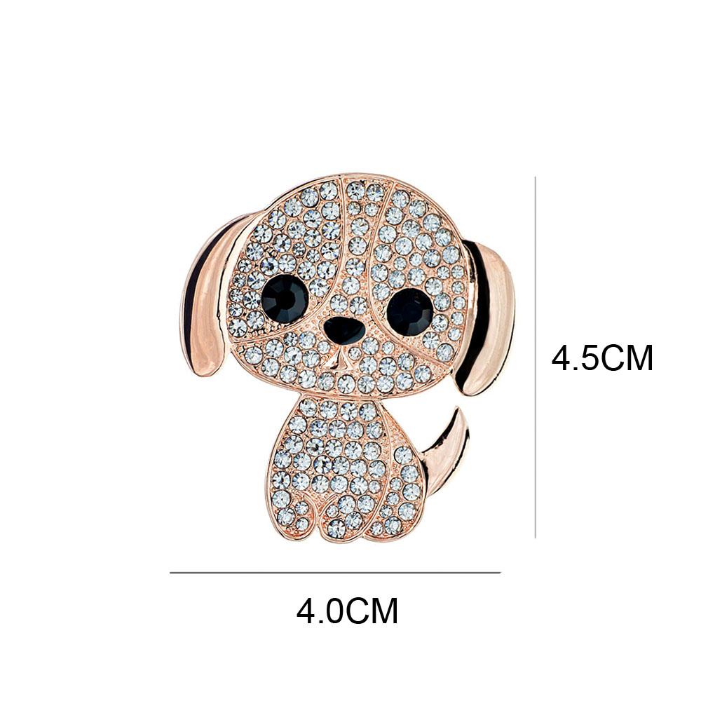 New Arrival Rhinestone Dog Brooch Puppy Pin For Kids Women Cute Vivd Animal Jewelry High Quality
