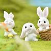 Sunmmer Rabbit Gift Figurines Fairy Garden Miniatures Resin Craft Landscape
