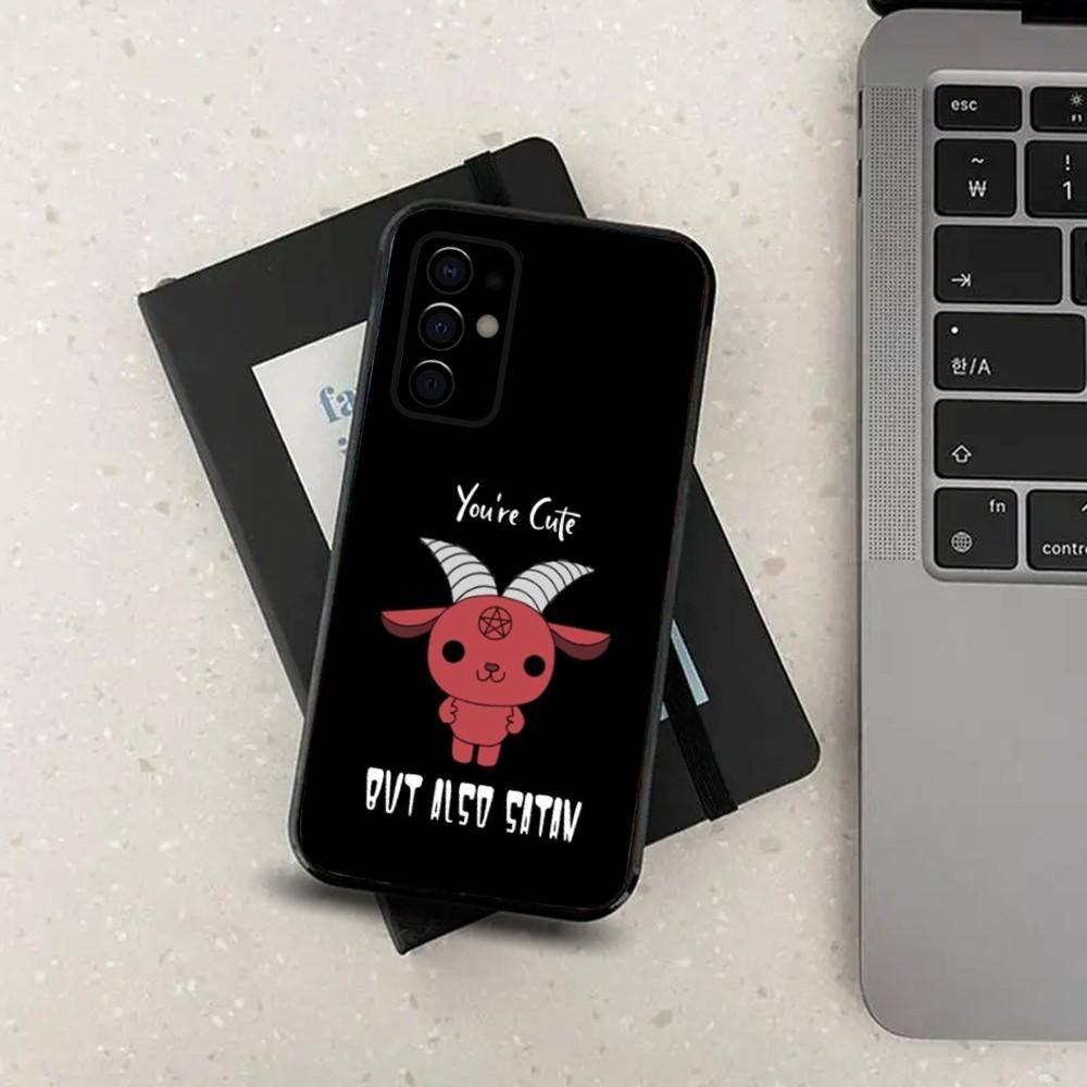 Satanic Goat Satan Devil Phone Case For Samsung S24,S21,S22,S23,S30,Ultra,S20,Plus,Fe,Lite,Note,10,9,5G Black Soft Cover