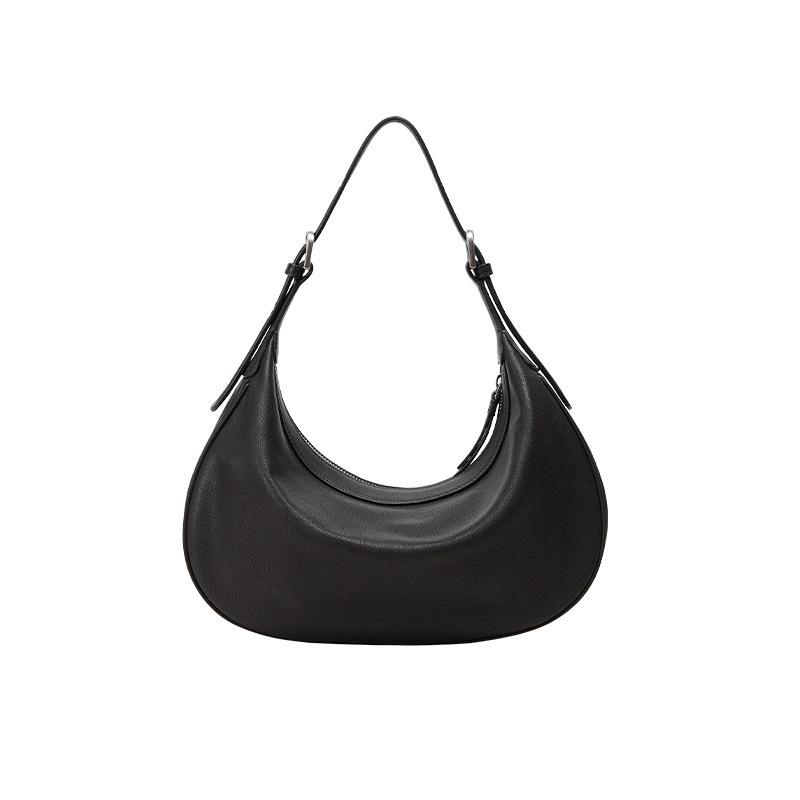 New Leather Crescent Bag Retro Niche Leather Shoulder Underarm Bag Women's Versatile Messenger Bag