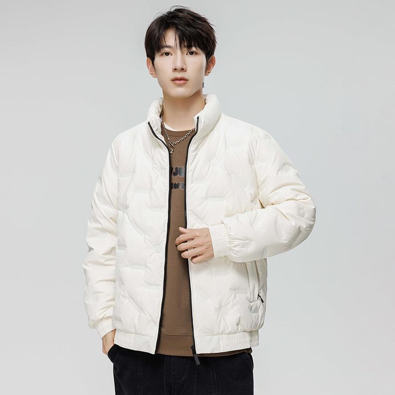 New Stand-up Collar Down Jacket Men's Winter Fashion Korean Version of Casual White Duck Down Thickened Warm Coat Versatile Jacket Men