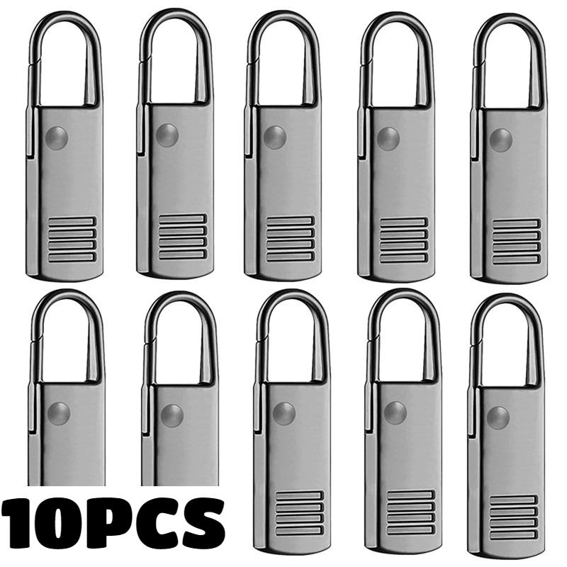 10PC Zipper Slider Puller Instant Zipper Repair Kit Universal for Broken Buckle Travel Bag Suitcase Zipper Head DIY Sewing Craft