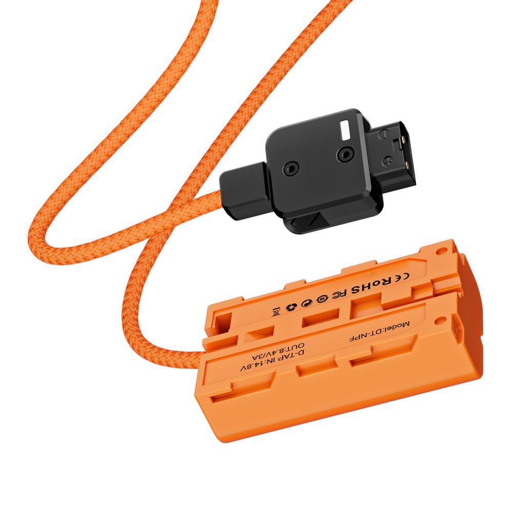 ZGCINE DT NPF D Tap To NPF Dummy Battery Braided Cable DC Coupler Accessory for Monitors LED Video Light Microphone