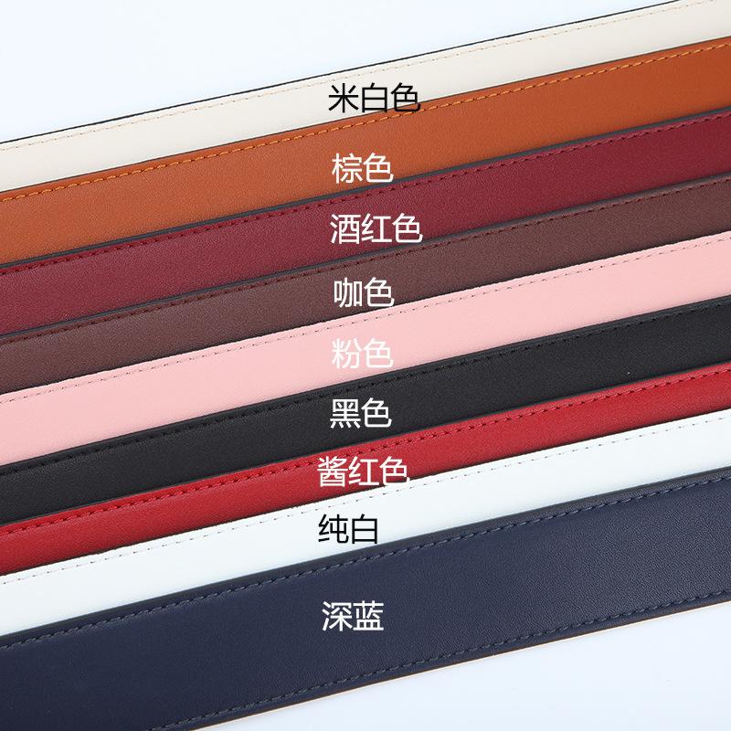 Leather Contrasting Wide Shoulder Strap YOU Fashionable Versatile Women's Bag Single Double-sided