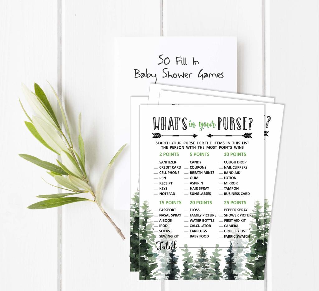 Inkdotpot 50 BabyA  AlphabetA  ABCA  GameA  Greenery Baby Shower Game Greatest Adventure Party