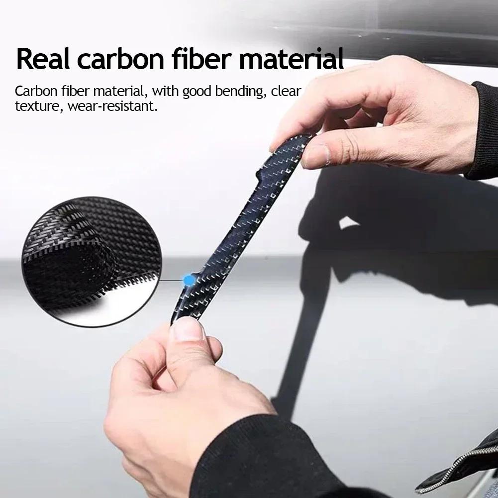 4 stücke Autotür Schutzaufkleber Streifen Carbon Fiber Look Antikollisionsschutz Autotür Kanten kratzfeste Aufkleber