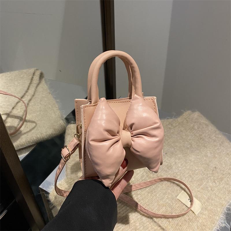 2026 Trendy Women Cute Bow Small Square Bag Fashion Shoulder Crossbody Handbag