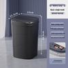2026 Smart Sensor Trash Can: 14L with Blue Light Night Light, Press Ring Flip Lid & Spiral Pattern.