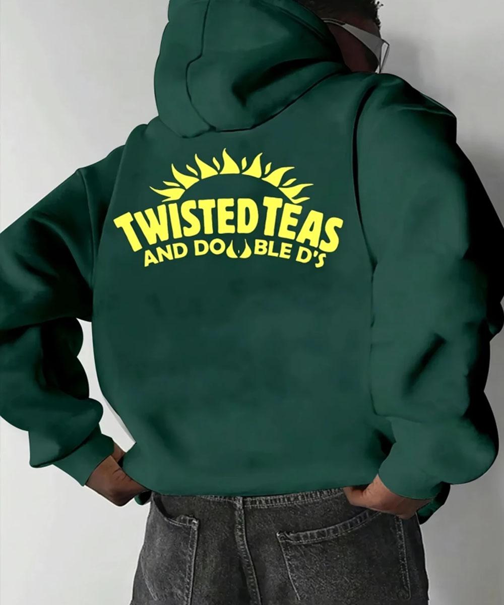 Men s autumn and winter letter printed hooded sweatshirt with fleece, versatile sports and casual loose hooded sweatshirt S